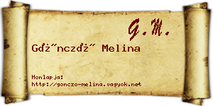 Göncző Melina névjegykártya